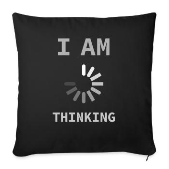 IAmThinking - Housse de coussin décorative 45 x 45 cm - noir - Devant