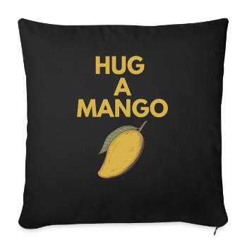 HUG A MANGO - Sofa pillowcase 17,3'' x 17,3'' (45 x 45 cm) - black - Front