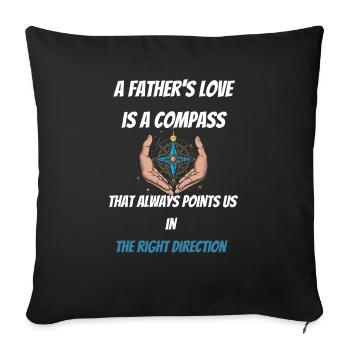 L’amour du Père est une boussole - Housse de coussin décorative 45 x 45 cm - noir - Devant