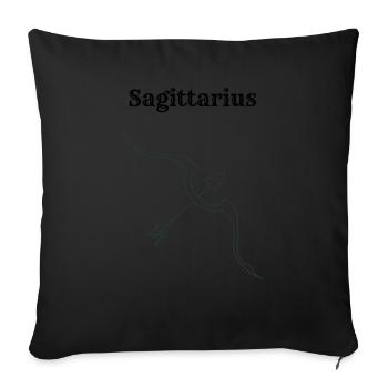 Sagittarius - Sofa pillowcase 17,3'' x 17,3'' (45 x 45 cm) - black - Front