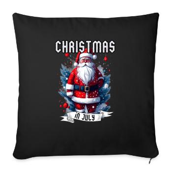 Christmas in July - Sofa pillowcase 17,3'' x 17,3'' (45 x 45 cm) - black - Front