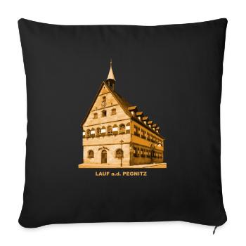 Mairie de Lauf Pegnitz, Franconie, Bavière - Housse de coussin décorative 45 x 45 cm - noir - Devant