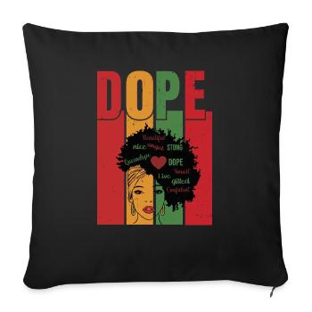 Téléchargé - Housse de coussin décorative 45 x 45 cm - noir - Devant