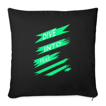 Sports extrêmes Cultiver le courage Citation - Housse de coussin décorative 45 x 45 cm - noir - Devant