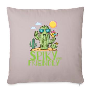 Spiky And Friendly - Sofa pillowcase 17,3'' x 17,3'' (45 x 45 cm) - light taupe - Front
