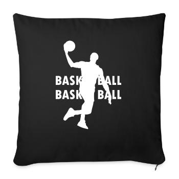 Basketball - Sofakissenbezug 45 x 45 cm - Schwarz - Vorne