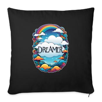 Dreamer - Dreamer - Dreamer - Dream - Reverie - Sofa pillowcase 17,3'' x 17,3'' (45 x 45 cm) - black - Front