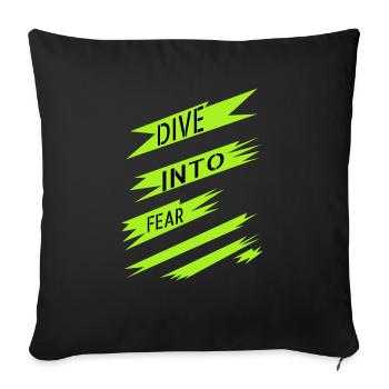fun embracing courage courage and strength awesome - Sofa pillowcase 17,3'' x 17,3'' (45 x 45 cm) - black - Front