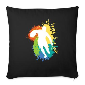 Schöne Grafikdesign-Rugby-Rugby-Geschenkidee - Sofakissenbezug 45 x 45 cm - Schwarz - Vorne