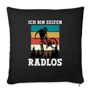 Rarement vélo sans roues vélo de montagne vélo de route vélo - Housse de coussin décorative 45 x 45 cm - noir - Devant