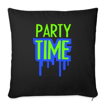 Party Time Crew Logo Celebrate Team Friends Member - Sofa pillowcase 17,3'' x 17,3'' (45 x 45 cm) - black - Front
