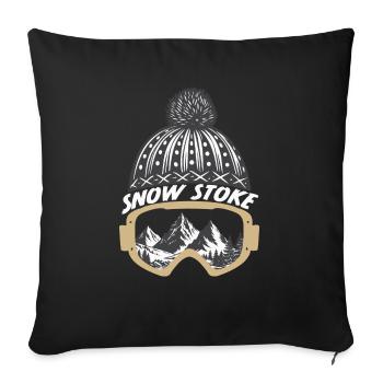 Snow Stoke - Sofa pillowcase 17,3'' x 17,3'' (45 x 45 cm) - black - Front