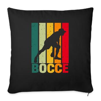 Bocce Ball Bocce Player - Sofa pillowcase 17,3'' x 17,3'' (45 x 45 cm) - black - Front
