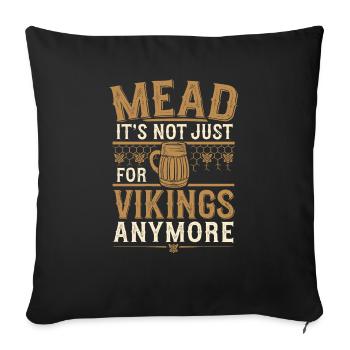 La passion de l’hydromel – Un plaisir intemporel - Housse de coussin décorative 45 x 45 cm - noir - Devant