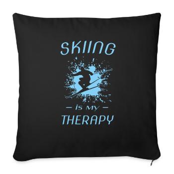 Ski - Sofakissenbezug 45 x 45 cm - Schwarz - Vorne