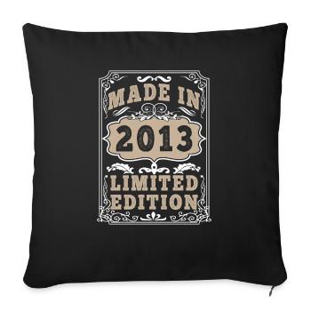Original 2013 Vintage Vintage Retro Geburtstag - Sofakissenbezug 45 x 45 cm - Schwarz - Vorne