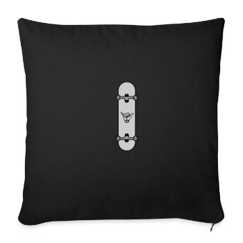 Skateboard Shaka Tshirt & Geschenk - Sofakissenbezug 45 x 45 cm - Schwarz - Vorne