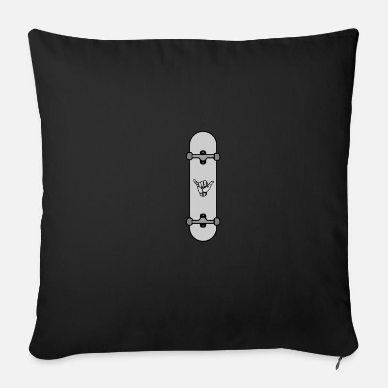 Skateboard Shaka Tshirt & Geschenk - Sofakissenbezug 45 x 45 cm - Schwarz