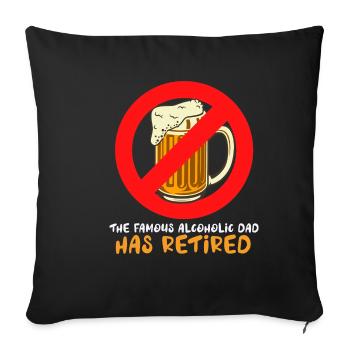 Le célèbre père alcoolique a rejoint le R - Housse de coussin décorative 45 x 45 cm - noir - Devant