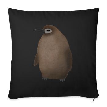 Pingouin pesto - Housse de coussin décorative 45 x 45 cm - noir - Devant