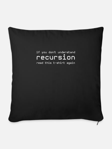 recursion entwickler programmierer html c php phyt - Sofakissenbezug 45 x 45 cm - Schwarz