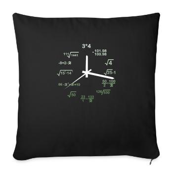 Mathematics Watch Math Break Arithmetic Gift - Sofa pillowcase 17,3'' x 17,3'' (45 x 45 cm) - black - Front