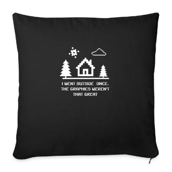 JE SUIS ALLÉ À L’EXTÉRIEUR UNE FOIS QUE LE GRAPHIQUE WERENT THATG GRANDE - Housse de coussin décorative 45 x 45 cm - noir - Devant