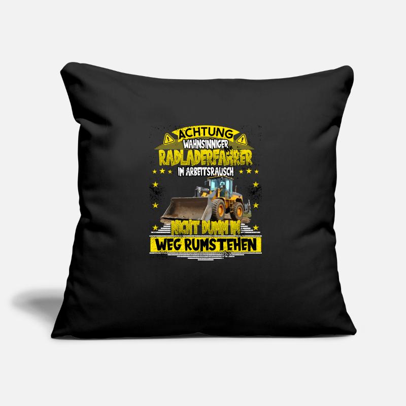 Wheel loader driver construction worker construction site Sofa pillowcase 17,3'' x 17,3'' (45 x 45 cm)