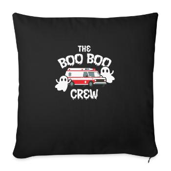 The boo boo crew halloween costumehalloween texthe - Sofa pillowcase 17,3'' x 17,3'' (45 x 45 cm) - black - Front