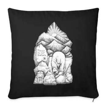 S'il vous plaît ne pas déranger - blanc - Housse de coussin décorative 45 x 45 cm - noir - Devant