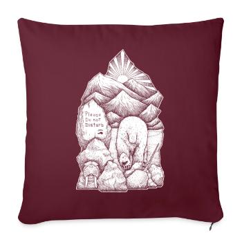 Please do not disturb - white - Sofa pillowcase 17,3'' x 17,3'' (45 x 45 cm) - burgundy - Front