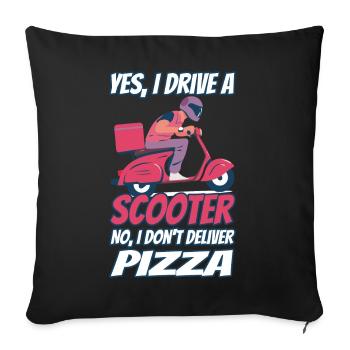 Roller Mofa Moped Scooter Rider Motorcycle Gift - Sofa pillowcase 17,3'' x 17,3'' (45 x 45 cm) - black - Front