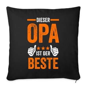 Bester Opa - Sofakissenbezug 45 x 45 cm - Schwarz - Vorne