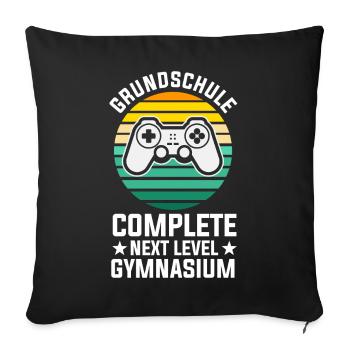 Gamer Zocker Zocken Gaming Konsole Grundschule - Sofakissenbezug 45 x 45 cm - Schwarz - Vorne