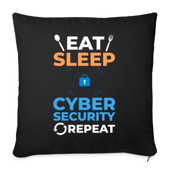 Cyber Security Information Computer Sicherheit - Sofa pillowcase 17,3'' x 17,3'' (45 x 45 cm) - black - Front
