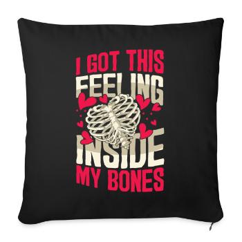 Liebesengel Zeichen der Liebe Romantik Geschenk - Sofakissenbezug 45 x 45 cm - Schwarz - Vorne