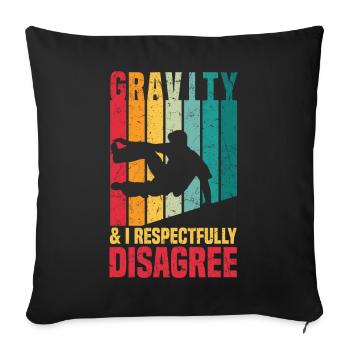 Parkour - Housse de coussin décorative 45 x 45 cm - noir - Devant