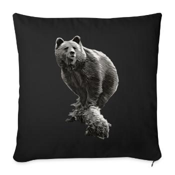 JURKA im Fluss SW - Sofakissenbezug 45 x 45 cm - Schwarz - Vorne