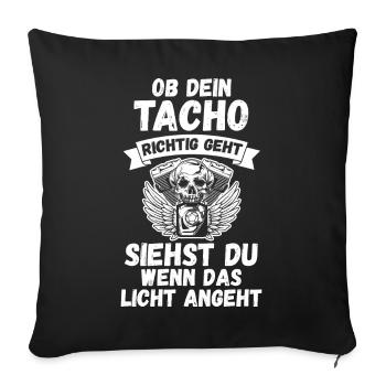 Auto Mechaniker KFZ Mechatroniker Tuner Schrauber - Sofakissenbezug 45 x 45 cm - Schwarz - Vorne