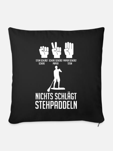 Stand Up Paddeling - Sofakissenbezug 45 x 45 cm - Schwarz