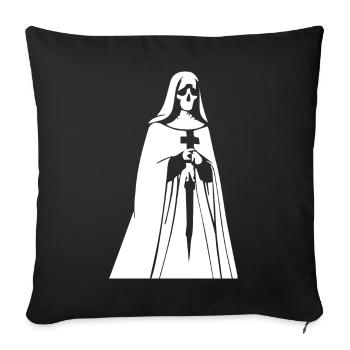 Unveil Your Enigmatic Aura with Unholy Nun, Satan - Sofa pillowcase 17,3'' x 17,3'' (45 x 45 cm) - black - Front