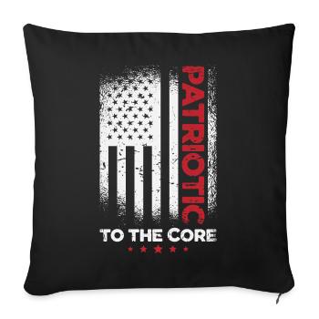 Patriotism American Flag Independence Day - Sofa pillowcase 17,3'' x 17,3'' (45 x 45 cm) - black - Front