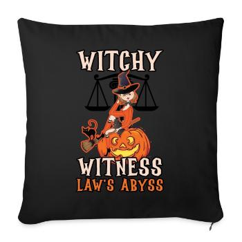 Witch Witness Abyss of Law Creepy Lawyer - Sofa pillowcase 17,3'' x 17,3'' (45 x 45 cm) - black - Front