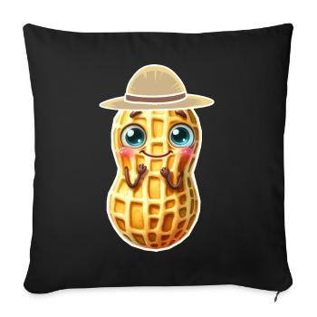 Cacahuètes Cacahuètes Enfants Enfant Noix - Housse de coussin décorative 45 x 45 cm - noir - Devant