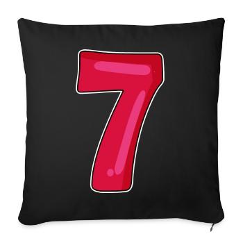 7 - Sofa pillowcase 17,3'' x 17,3'' (45 x 45 cm) - black - Front