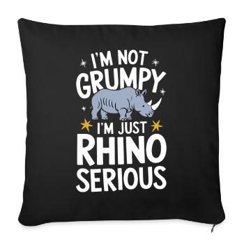 Rhinocéros Rhinocéros - Housse de coussin décorative 45 x 45 cm - noir - Devant