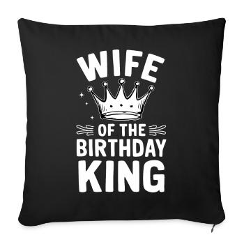Femme Épouse Partenaire Famille Marié - Housse de coussin décorative 45 x 45 cm - noir - Devant
