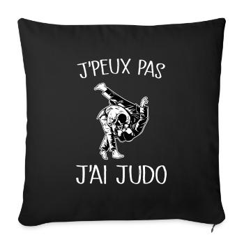 Je Peux Pas J'ai Judo - Housse de coussin décorative 45 x 45 cm - noir - Devant