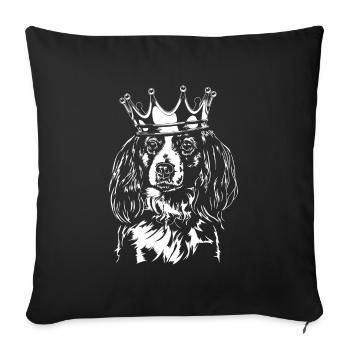 KOOIKERHONDJE Couronne Chien Chien Wilsigns - Housse de coussin décorative 45 x 45 cm - noir - Devant