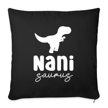 Nani Saurus Oma Schweiz Schweizerdeutsch Oma - Sofakissenbezug 45 x 45 cm - Schwarz - Vorne
